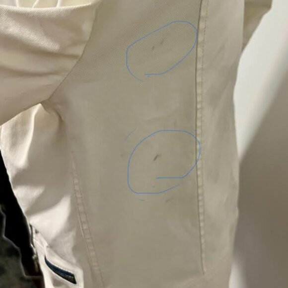 7for all Mankind White S Moto Cotton Jacket with accent zippers NEW - Picture 7 of 7